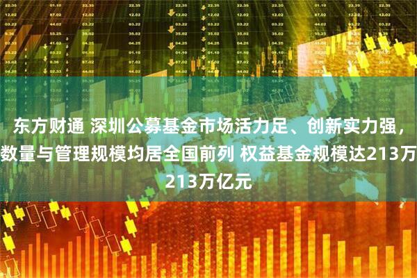 东方财通 深圳公募基金市场活力足、创新实力强，机构数量与管理规模均居全国前列 权益基金规模达213万亿元